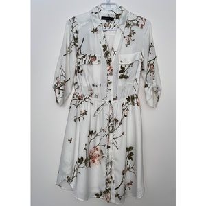 Dynamite floral shirt dress